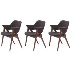 Armchairs with Armrests and Leg Structure in Teak