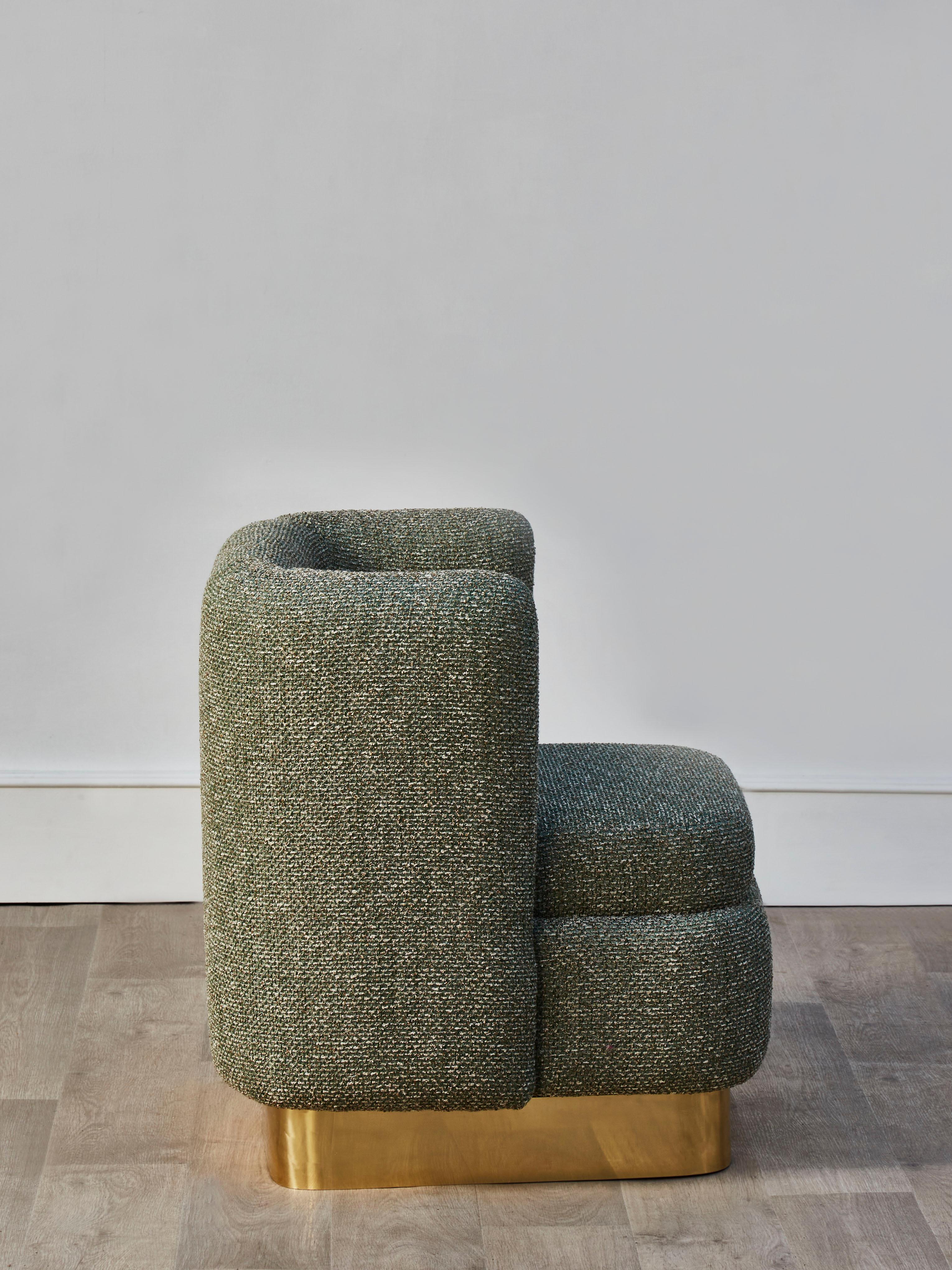 Sillones con base de latón de Studio Glustin Francés en venta