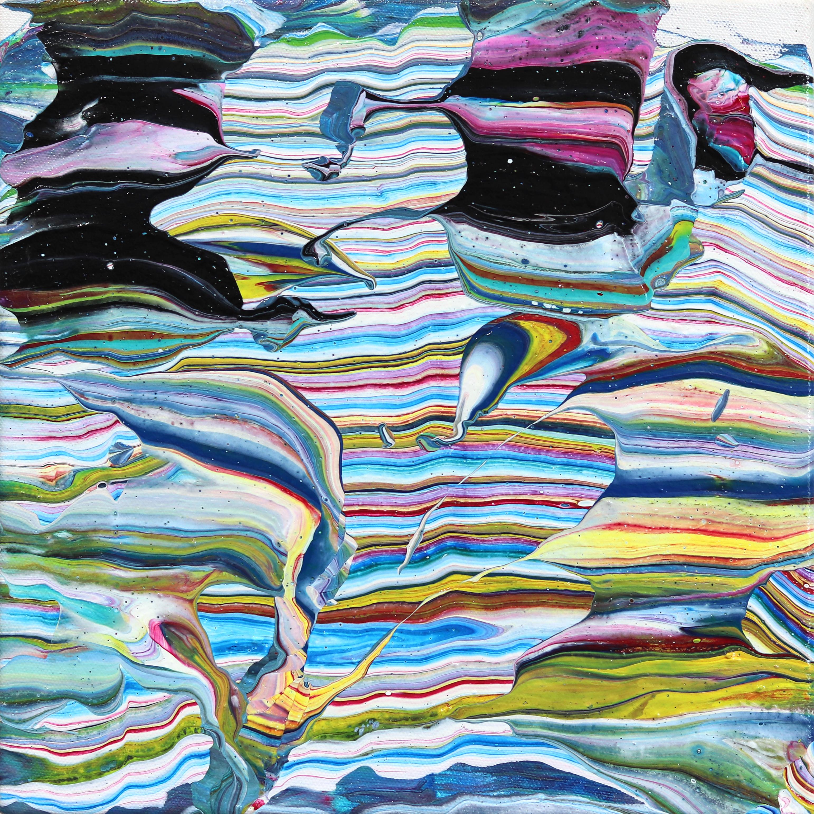 Abstract Painting de Armen Ges - Magia Negra - Arte callejero abstracto, colorido y enérgico Pintura de graffiti sobre lienzo