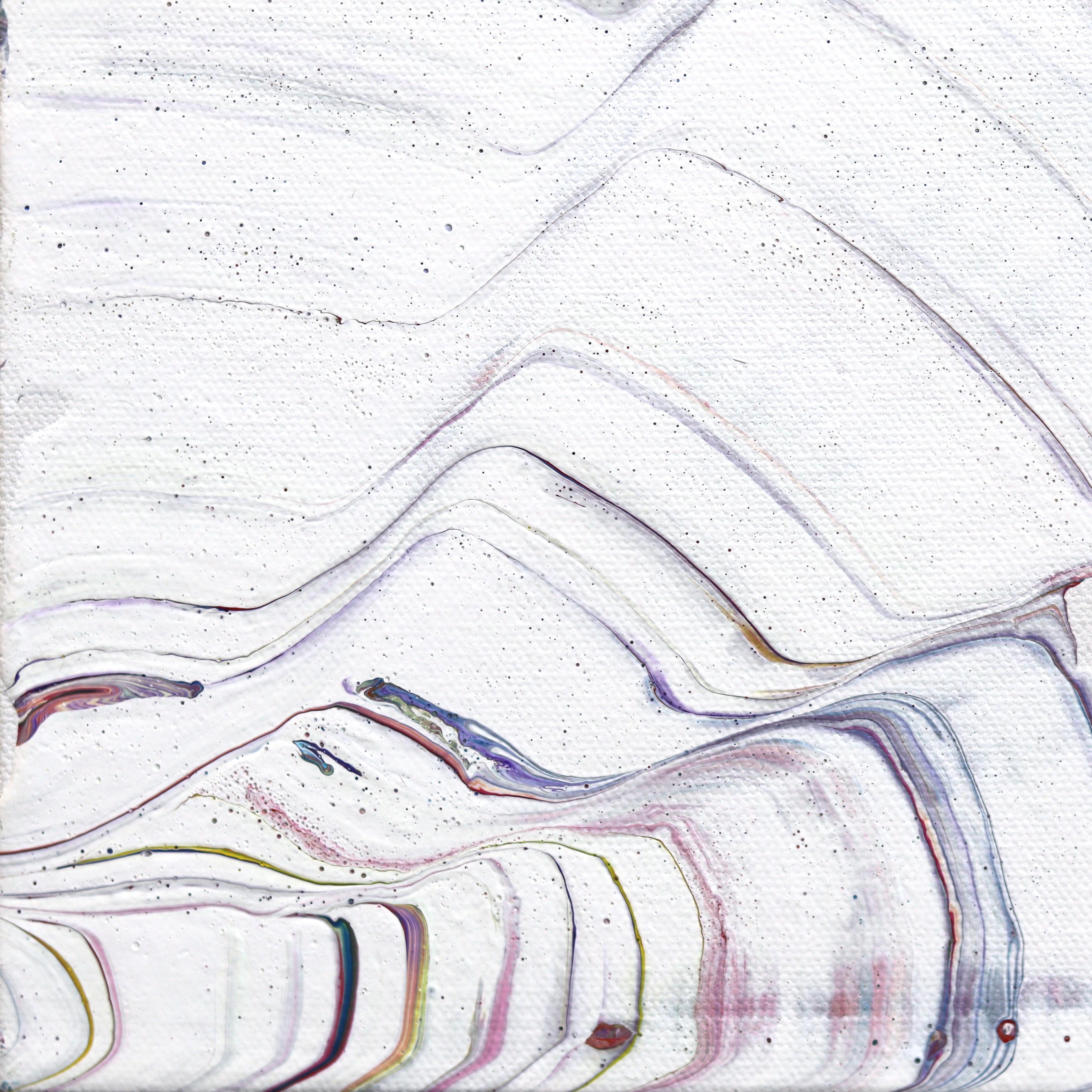 Cleansed - Pittura astratta sperimentale a colori con illusione ottica su tela in vendita 4