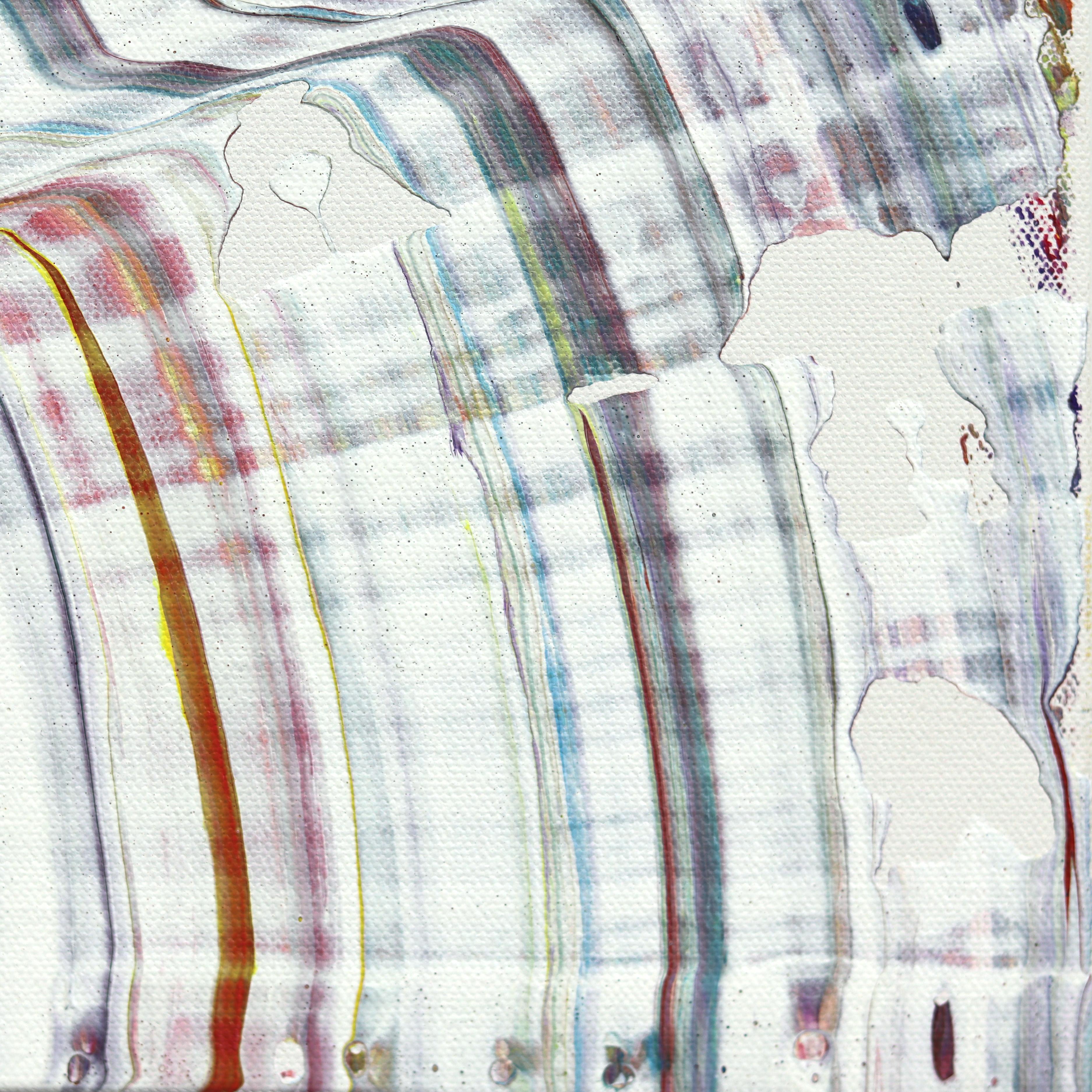 Cleansed - Pittura astratta sperimentale a colori con illusione ottica su tela in vendita 5
