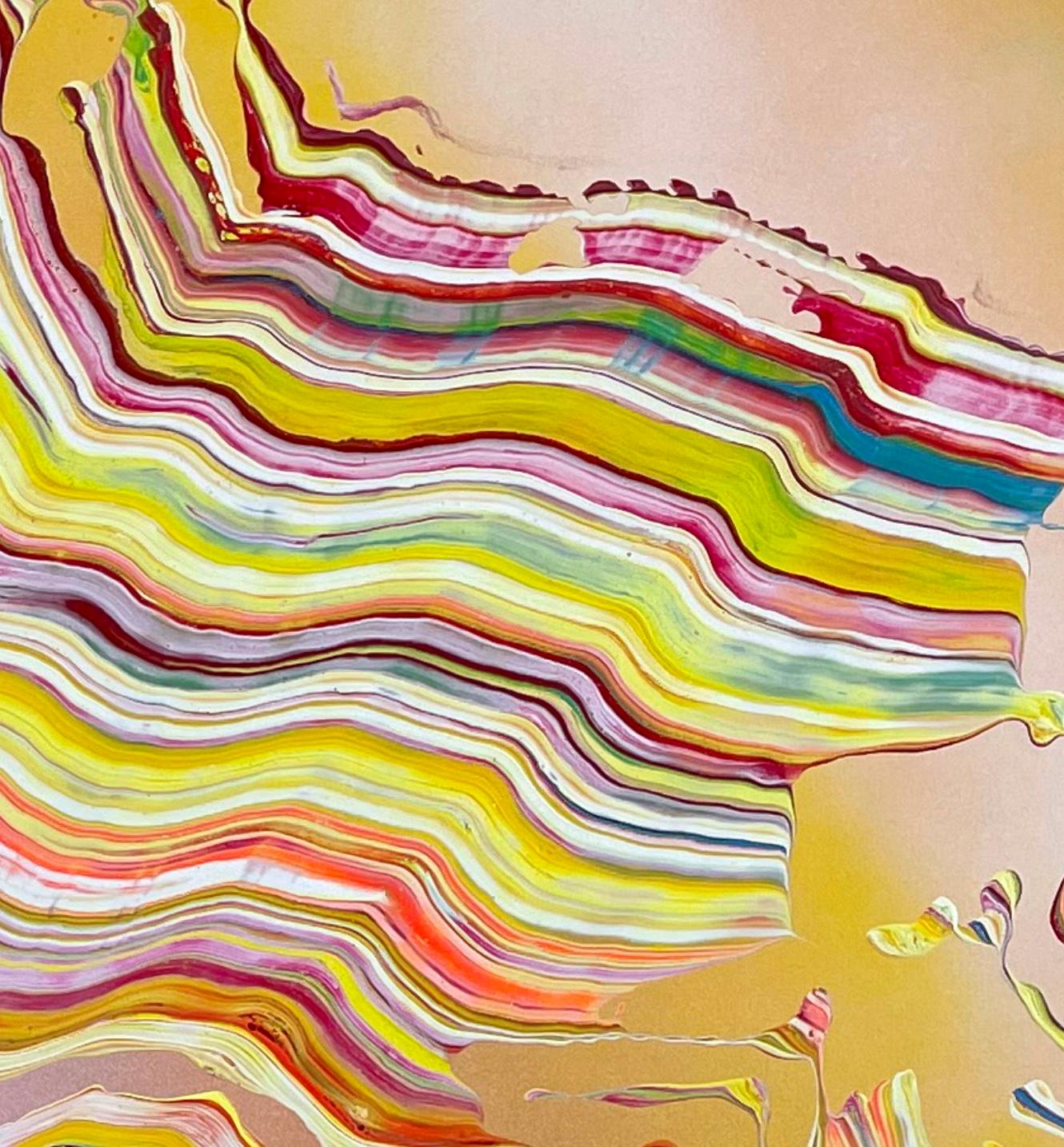 Konvergieren Sie (Beige), Abstract Painting, von Armen Ges