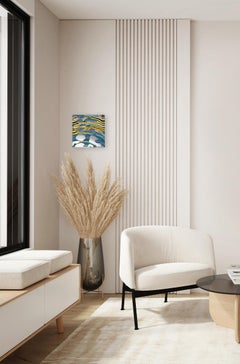 Detach - Abstract Colorful Experimental Optical Illusion Painting on Canvas