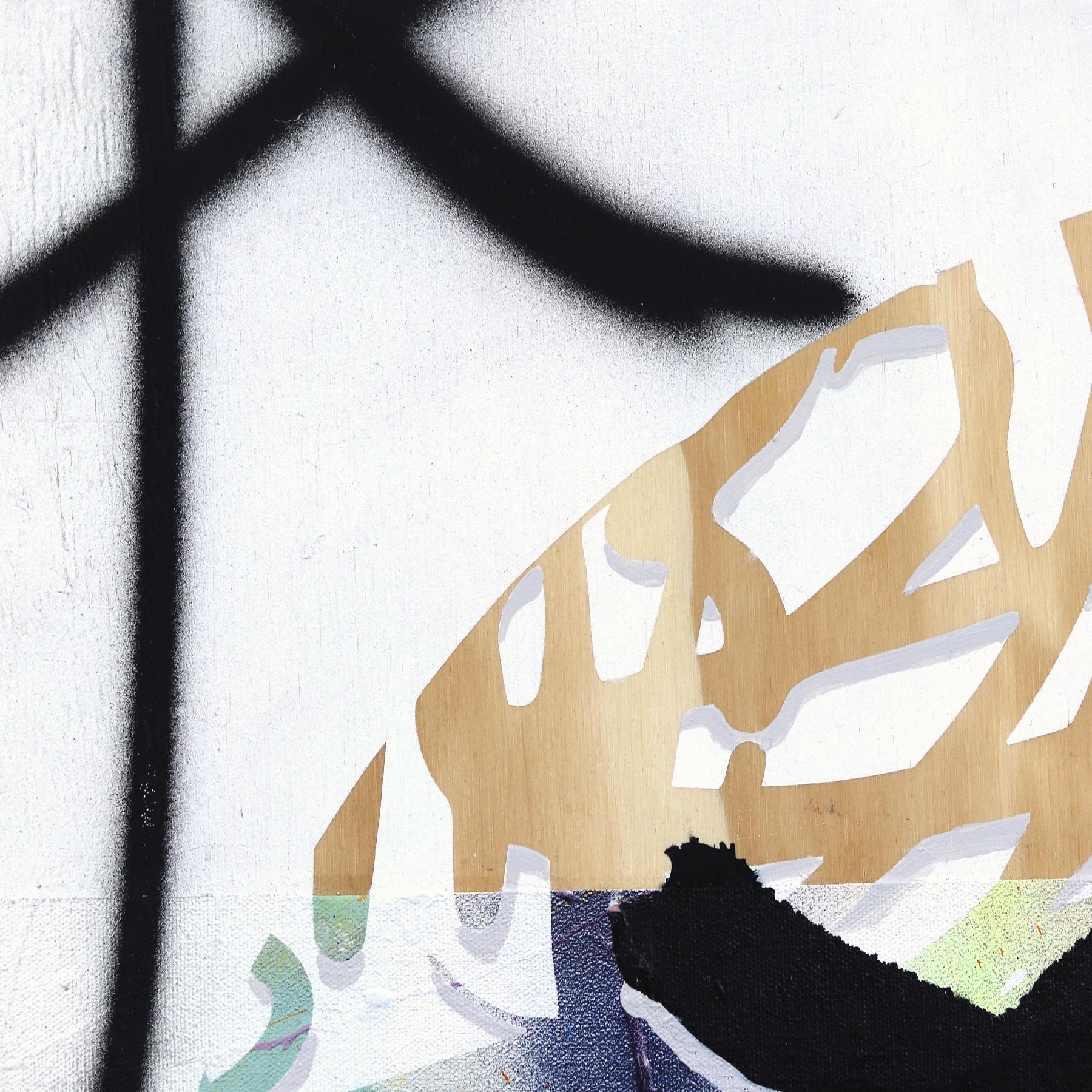 Capturing movement in acrylic and spray paint, Armen Ges experiments with optical illusions and perspective in his original abstract artworks. To create these intriguing visuals, Ges employs traditional gestural techniques in combination with