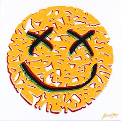 Happy #11 - Street Art Graffiti Happy Face Yellow Abstract Smiley