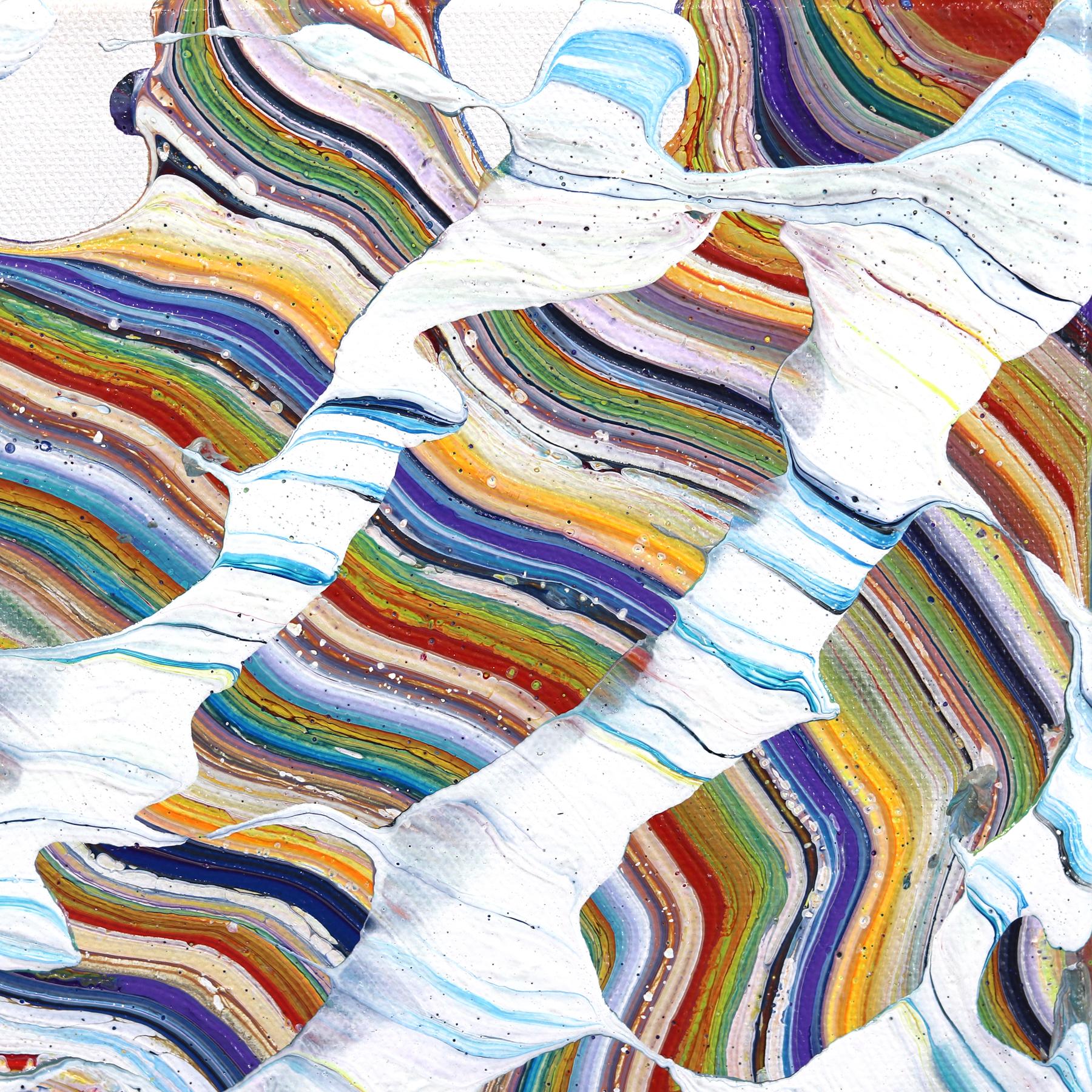 Capturando el movimiento con acrílico y pintura en spray, Armen Ges experimenta con ilusiones ópticas y perspectiva en sus originales obras de arte abstracto. Para crear estos intrigantes visuales, Ges emplea técnicas gestuales tradicionales en