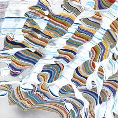 Harmony - Original Abstract Colorful Lively Optical Illusion Painting on Canvas