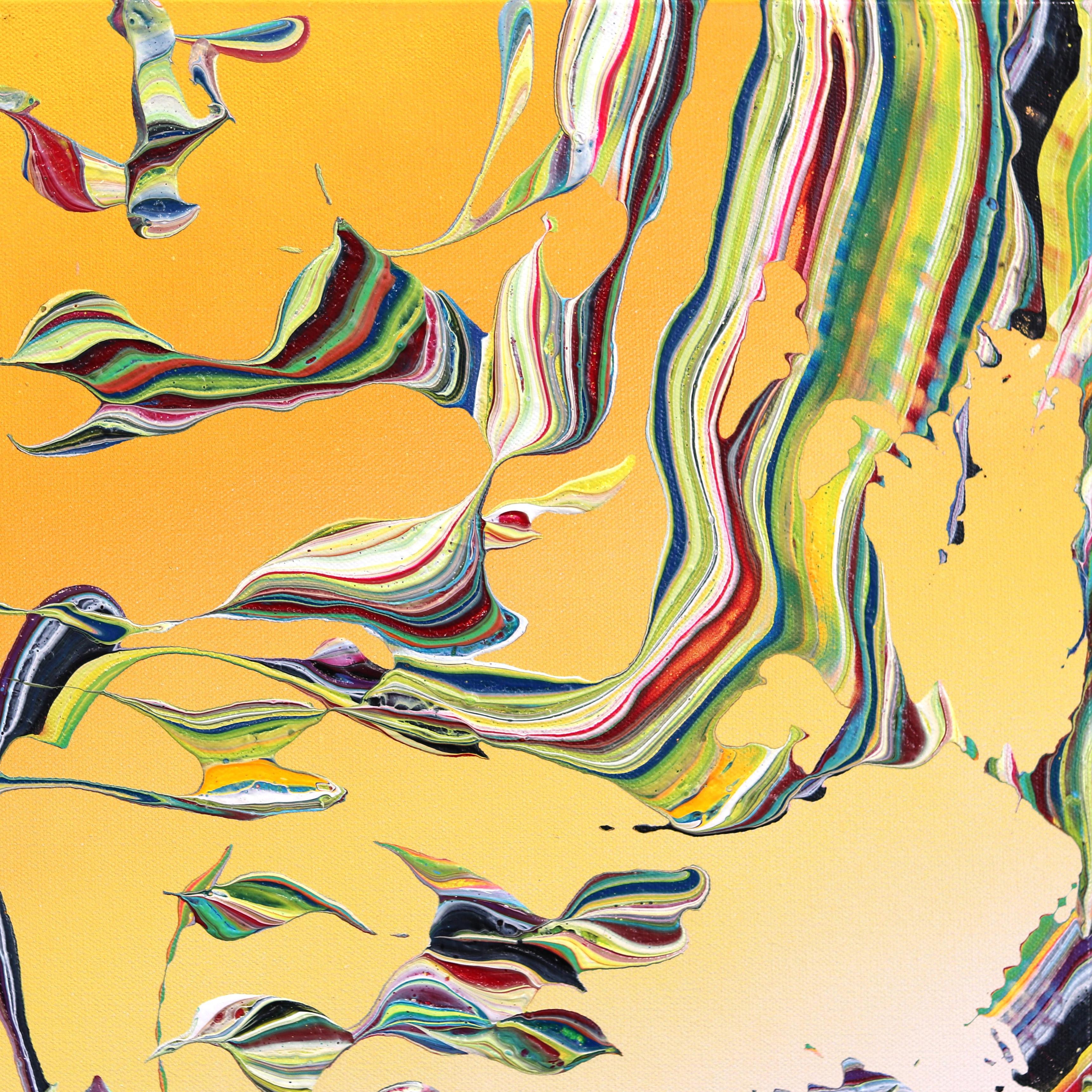 Junglist - Pittura astratta colorata a gradienti energetici su tela in vendita 2