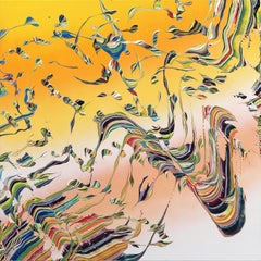 Junglist - Peinture énergétique abstraite et colorée sur toile