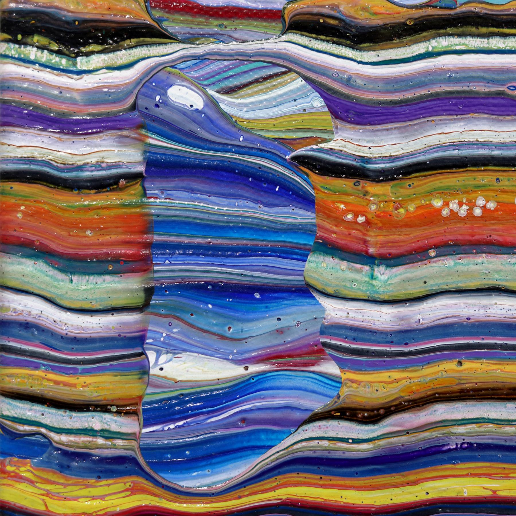 Capturando el movimiento con acrílico y pintura en spray, Armen Ges experimenta con ilusiones ópticas y perspectiva en sus originales obras de arte abstracto. Para crear estos intrigantes visuales, Ges emplea técnicas gestuales tradicionales en