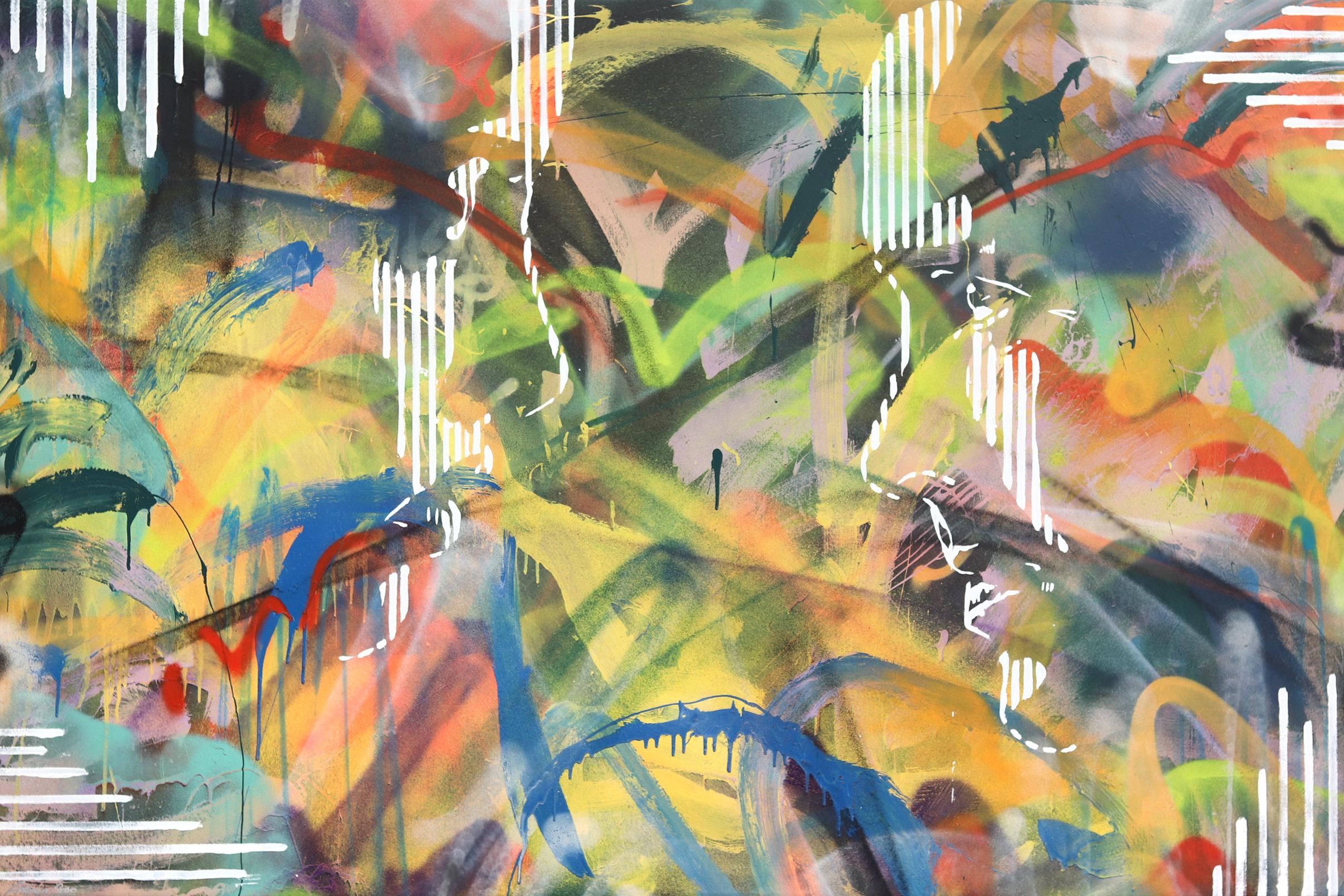 Abstract Painting Armen Ges - Grande œuvre d'art originale sur toile colorée surdimensionnée « Unconditional »