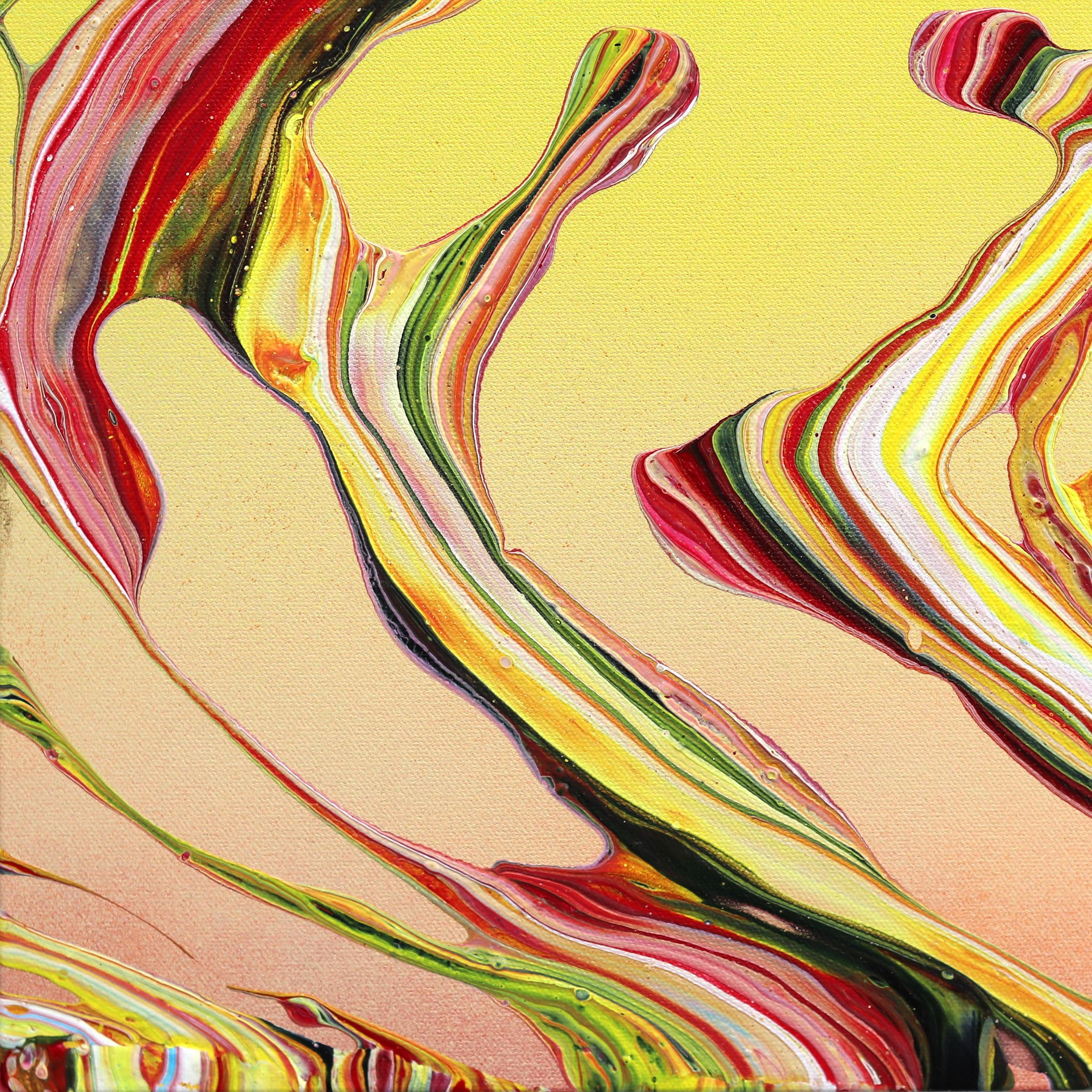 Senza titolo 32 - Pittura astratta colorata con illusione energetica su tela in vendita 4