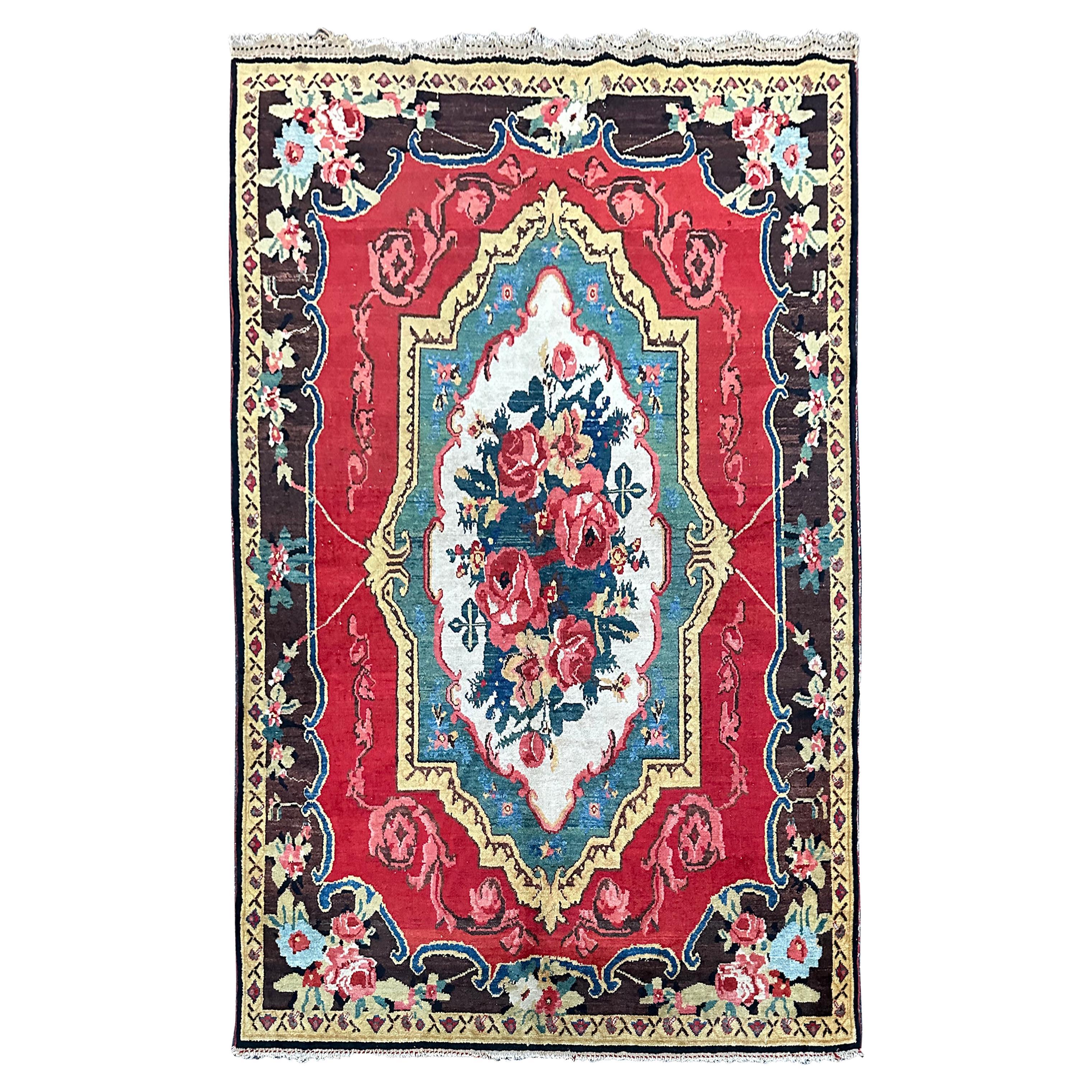 Armenischer 5x7 Seltener Feiner Antiker Armenischer Teppich Stammesgeometrisch 142cmx198cm C.1920 im Angebot