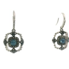 Armenta Diamond, Pietersite 18K and Silver Earrings