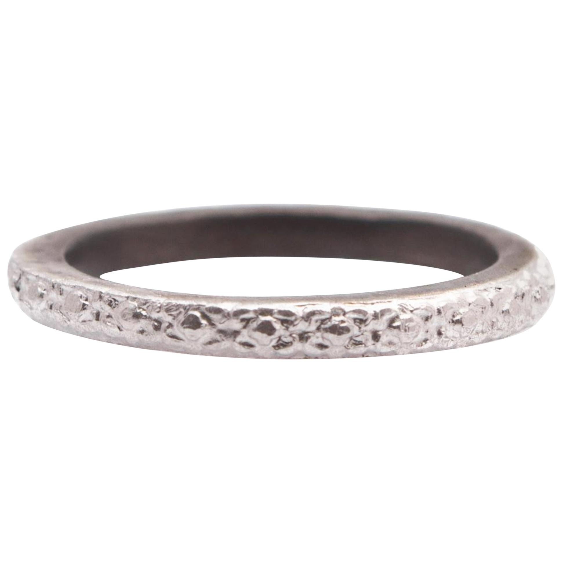 Armenta New World Carved Stack Ring, Antiqued Silver, Style 08734