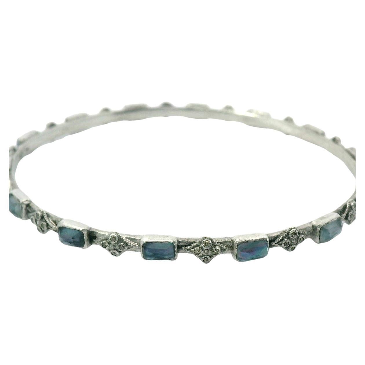 Armenta New World Crivelli Silver Bangle Bracelet