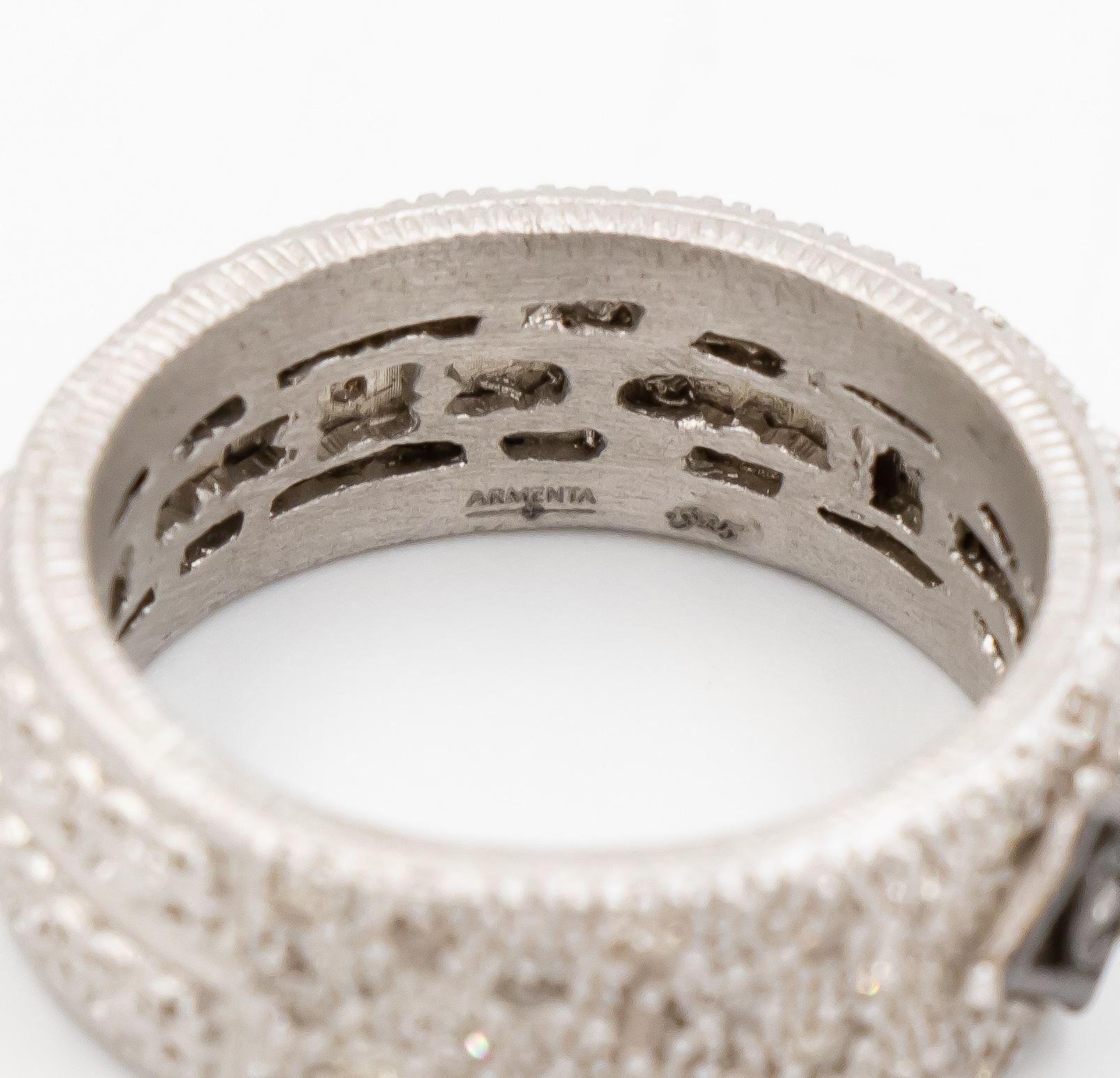 Armenta New World Diamond Band, 0.60 Carat and Silver, Style 10718 In New Condition In Carmel, IN