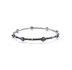Armenta New World Bracelet jonc en argent sterling et malachite