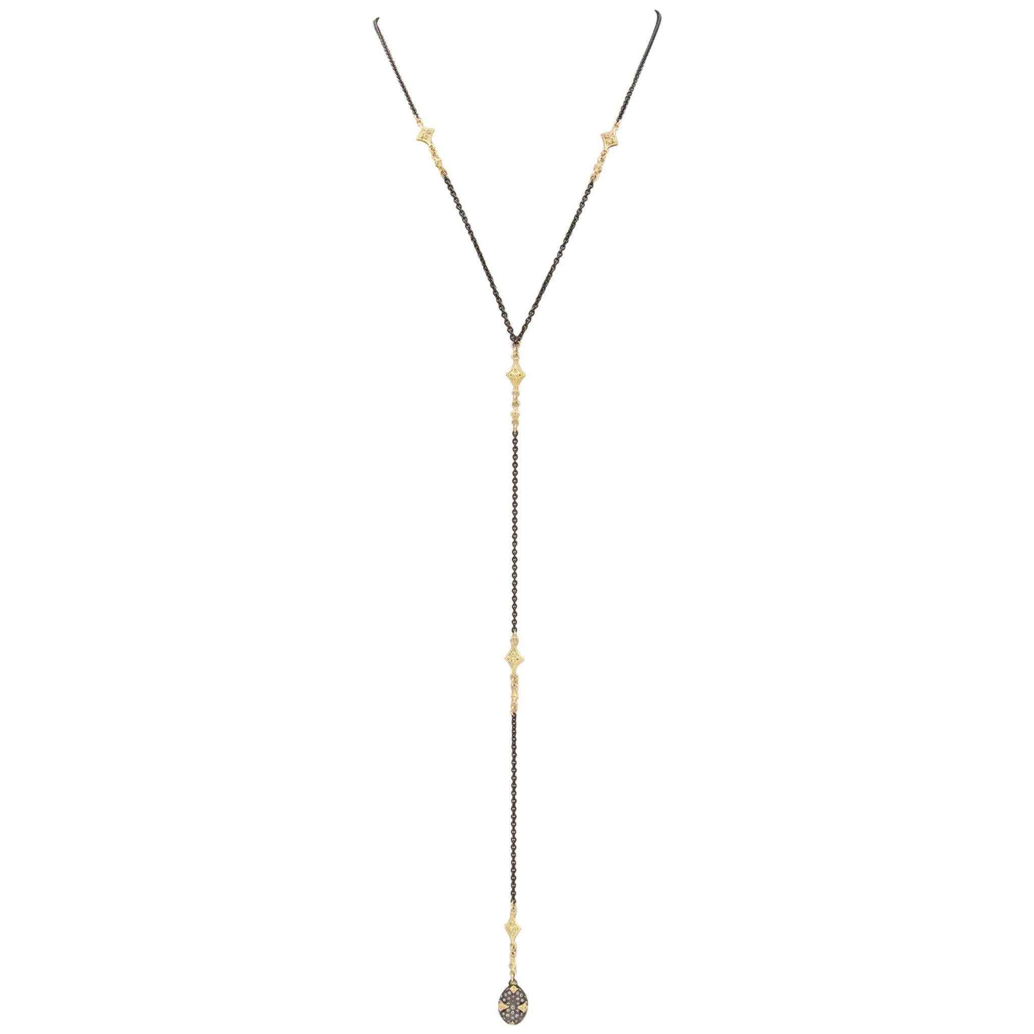 Armenta Old World Bead Lariat Necklace - 18k Yellow Gold & Silver - Style 11662