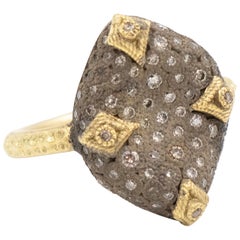 Armenta Old World Bean-Shaped Ring, 18k Yellow Gold & Diamonds, Style 11585