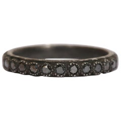 Armenta Old World Black Diamond Stackable Ring, Sterling Silver 925, Style 03117