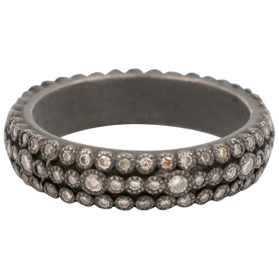 Armenta Old World Multi-Eternity Stack Ring, Champagne Diamonds, Style ...