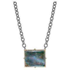 Armenta Old World S. Silver Peruvian Opal, MoP, Quartz & Diamond Necklace