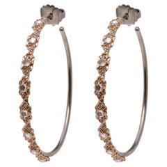 Armenta Rose World Boucles d'oreilles en or rose 14 carats, argent et saphirs