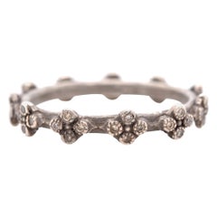 Armenta Sterling Silver Champagne Diamond Band