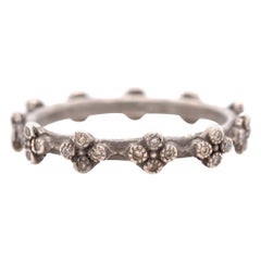 Armenta Sterling Silver Champagne Diamond Band