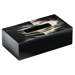 Armida Black Horn Tissue Box