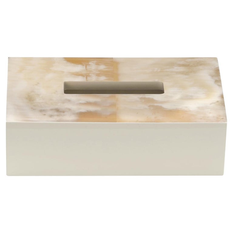 Armida Ivory Tissue Box with Horn Insert For Sale at 1stDibs | tissue  inserts