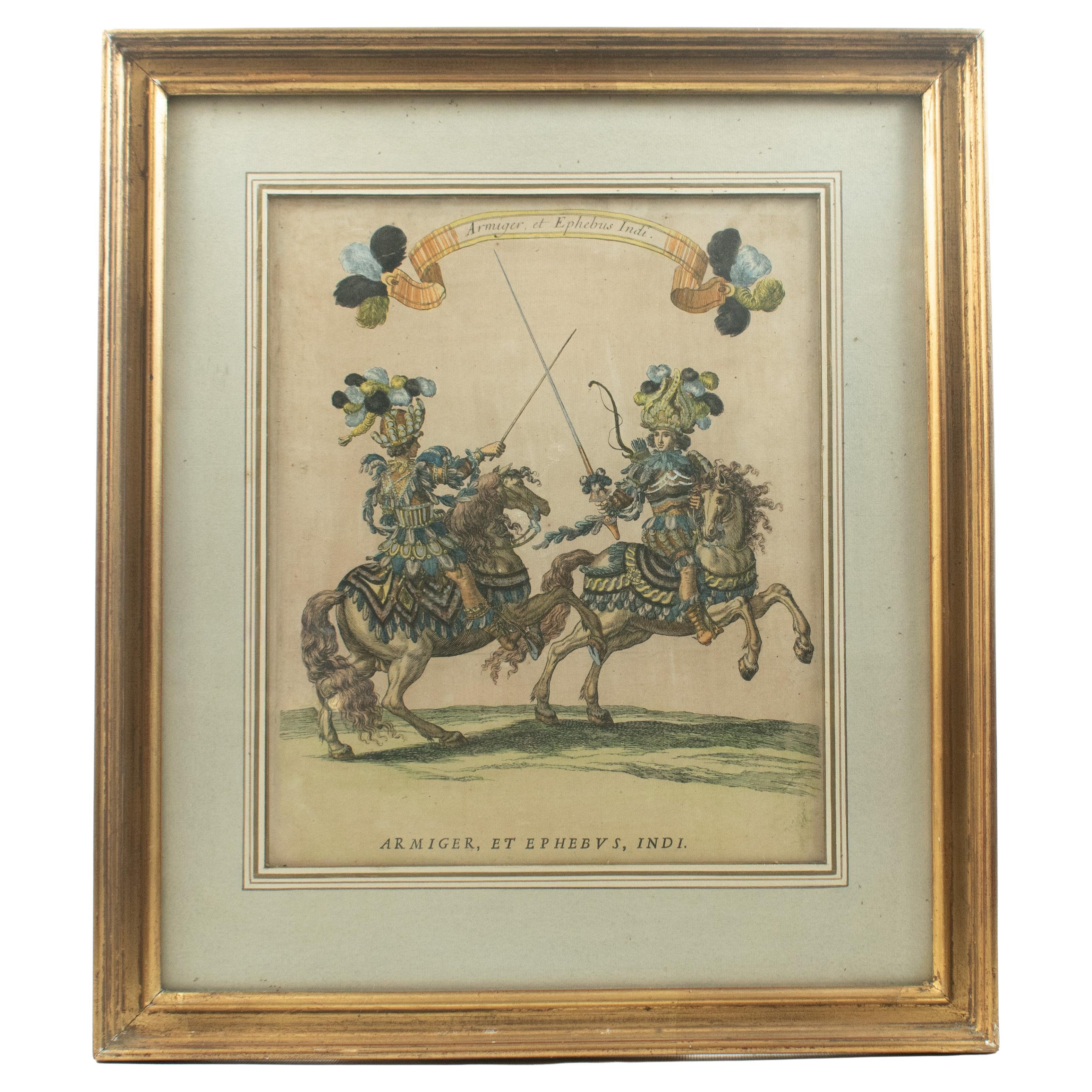 "Armiger et Ephebus Indi" - Handkolorierter Kupferstich - Grand Carrousel 1662