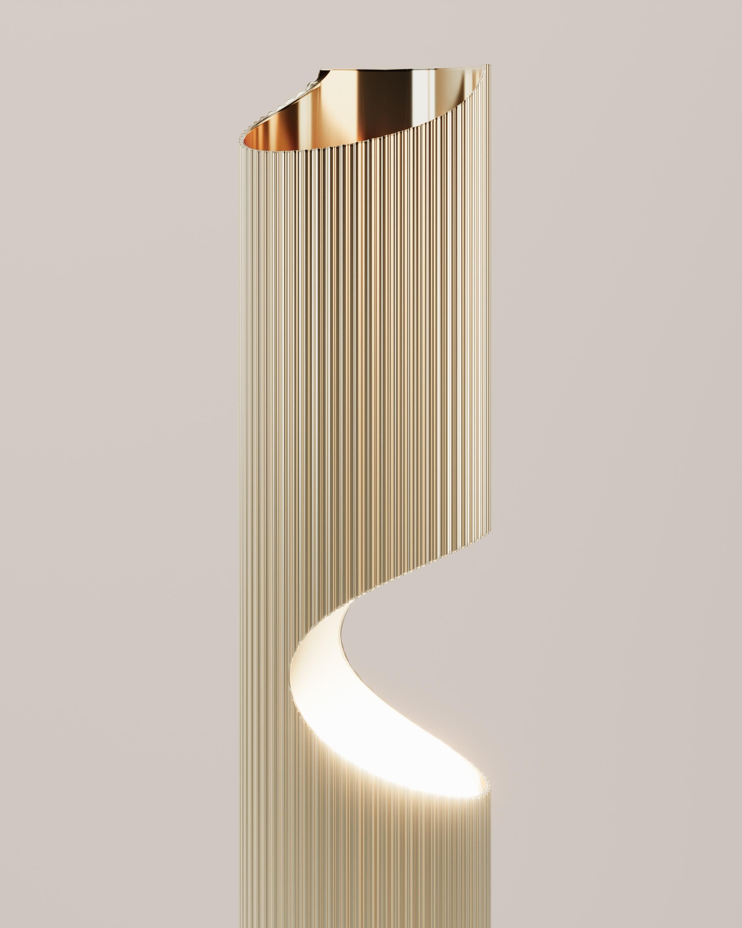 Contemporary Armilla 05 brass table light by SCATTER.D STUDIO For Sale
