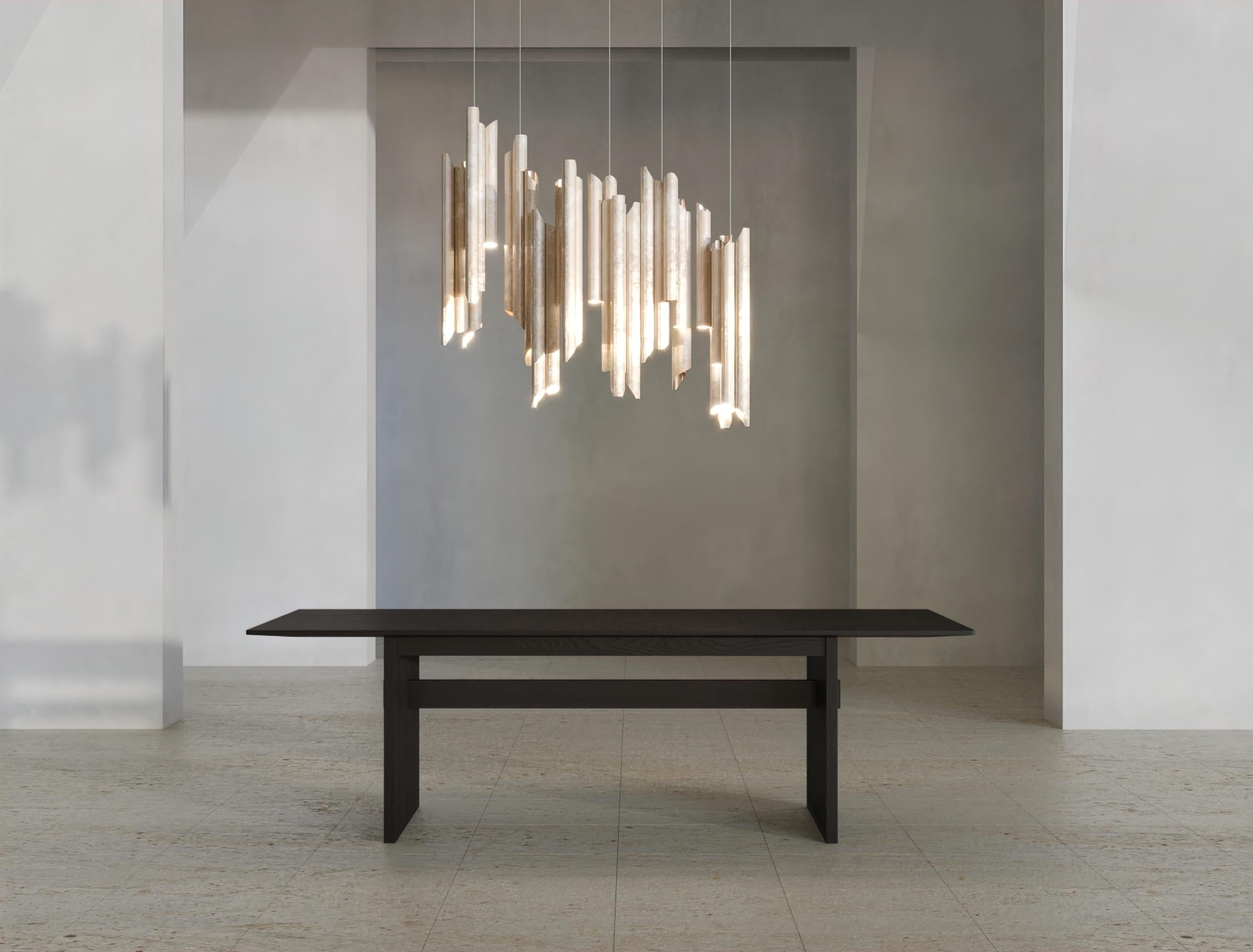 Hand-Crafted Armilla brass Chandelier by SCATTER.D STUDIO For Sale