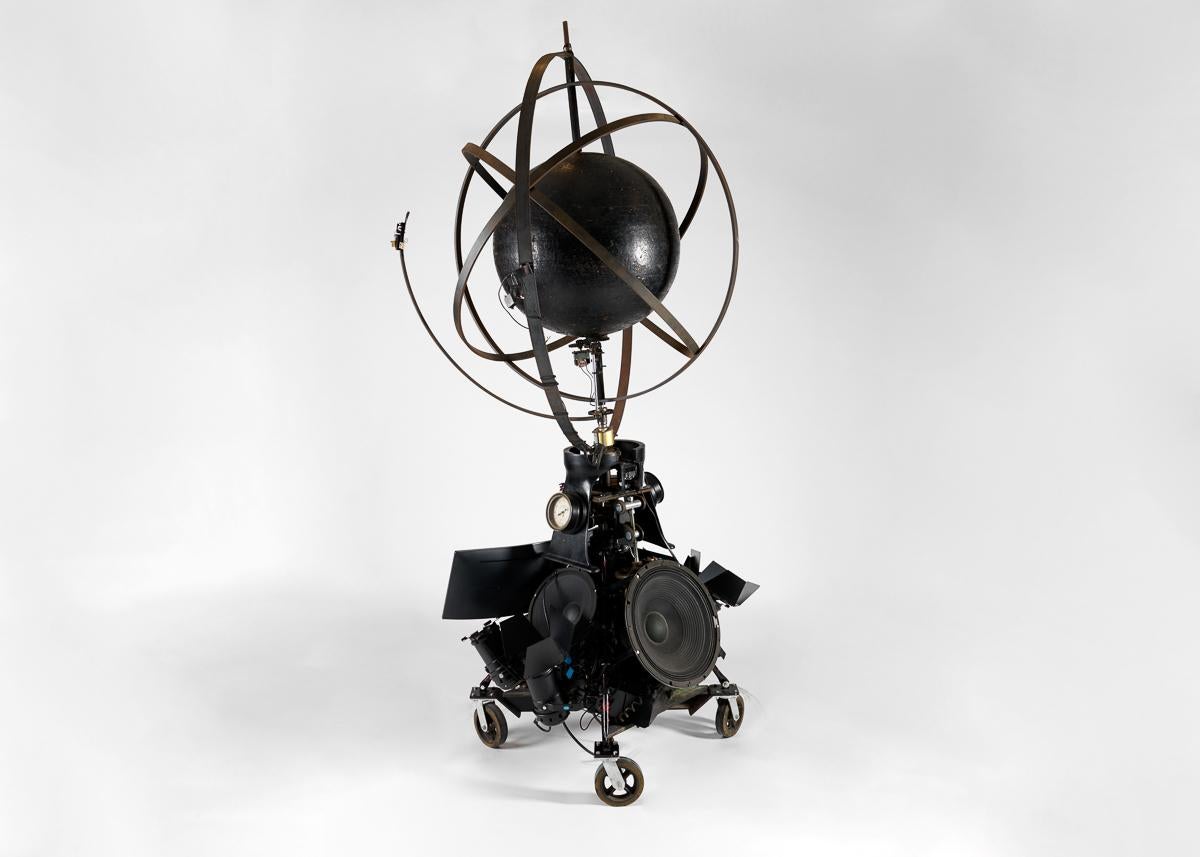 American Armillary Sphere 01 Mixed Media Sculpture in Two Pieces, Thierry Despont For Sale