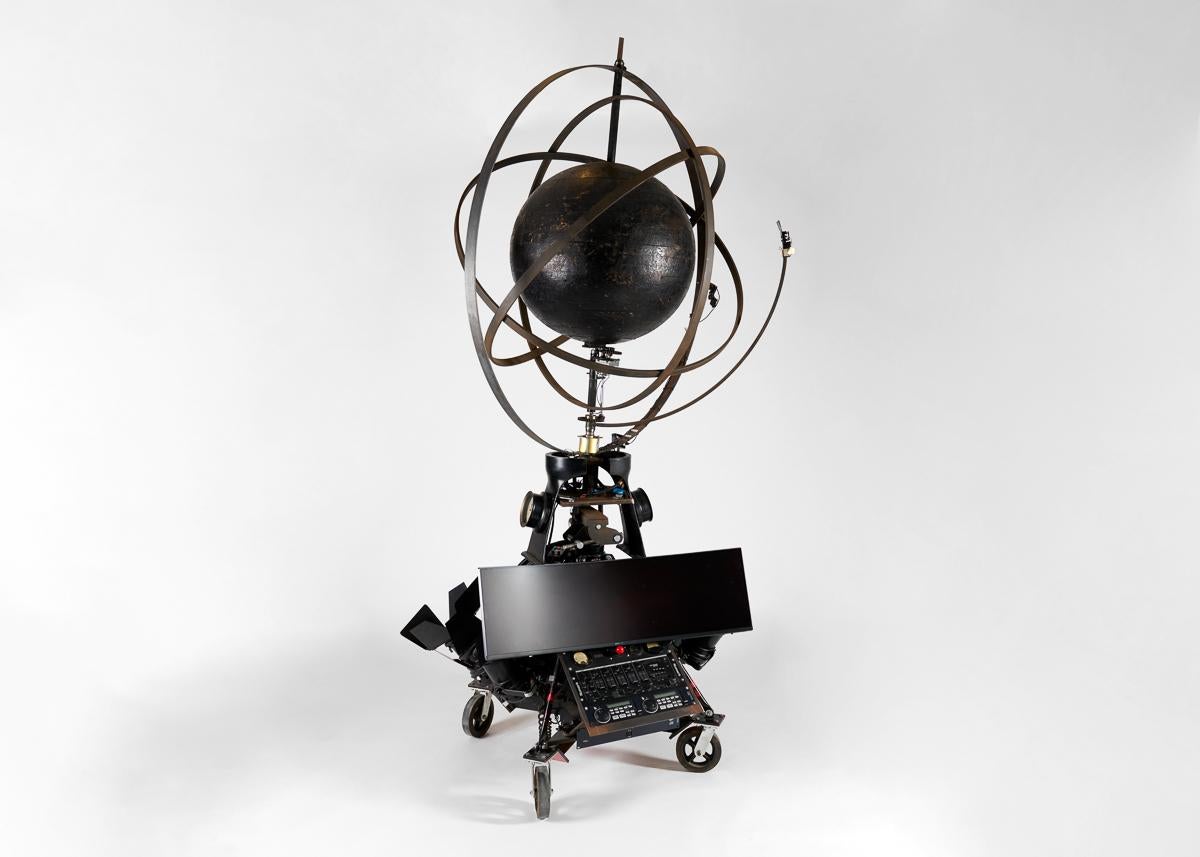 Contemporary Armillary Sphere 01 Mixed Media Sculpture in Two Pieces, Thierry Despont For Sale