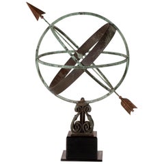 Used Armillary Sundial with Exceptional Original Surface