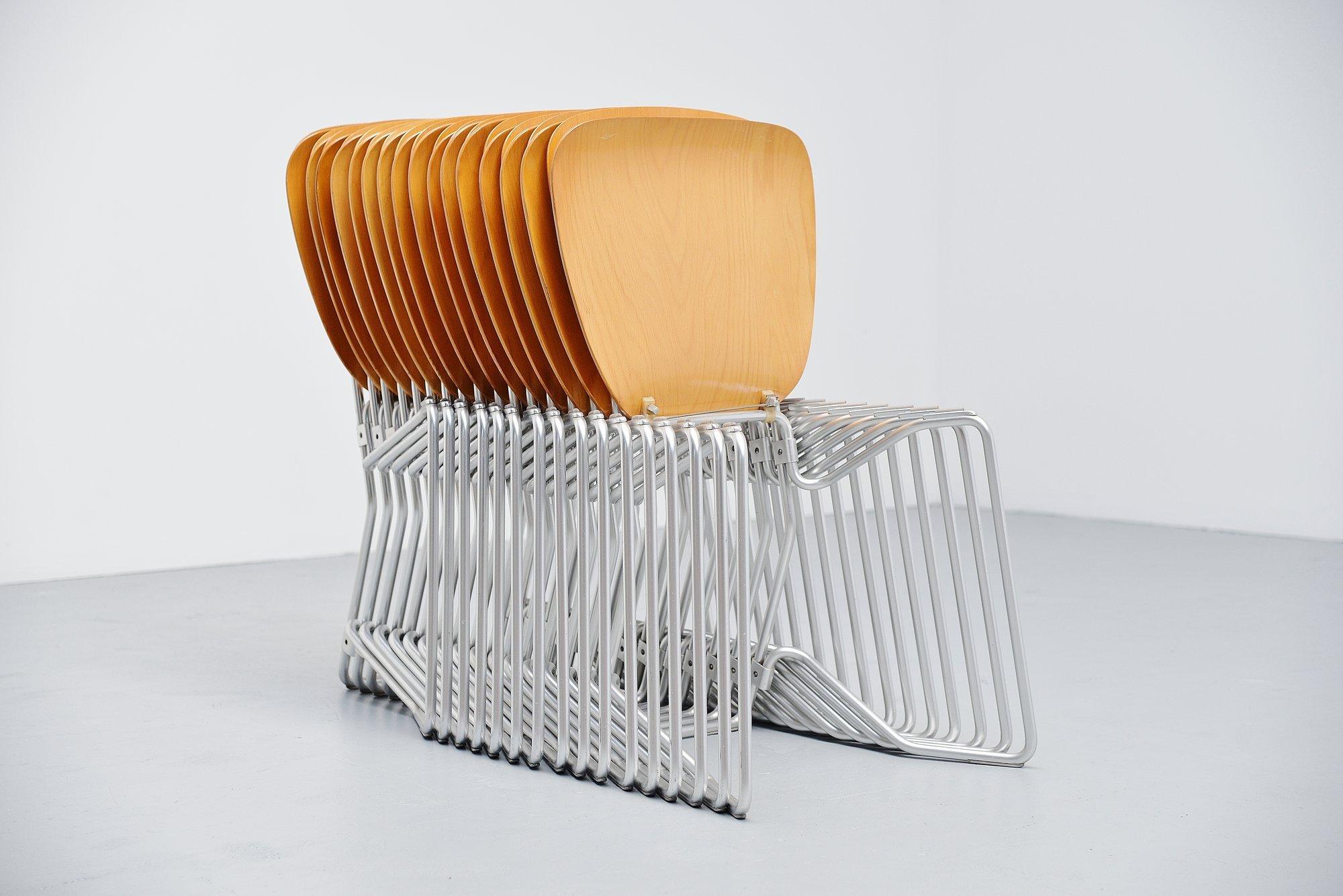 Armin Wirth Alu Flex Folding Chairs Switzerland, 1951 3
