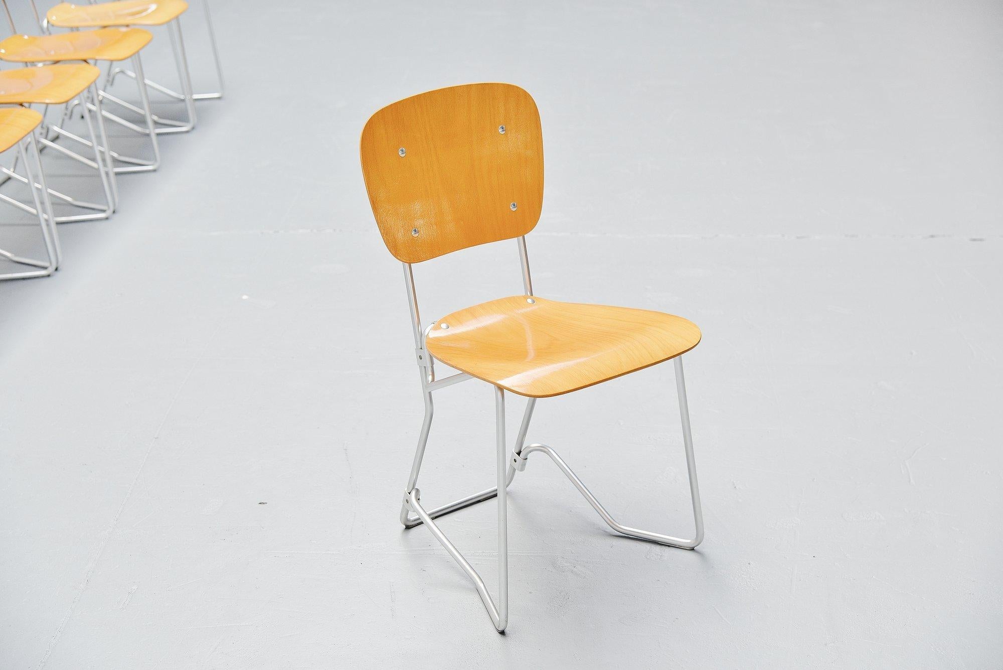 Mid-20th Century Armin Wirth Alu Flex Folding Chairs Switzerland, 1951