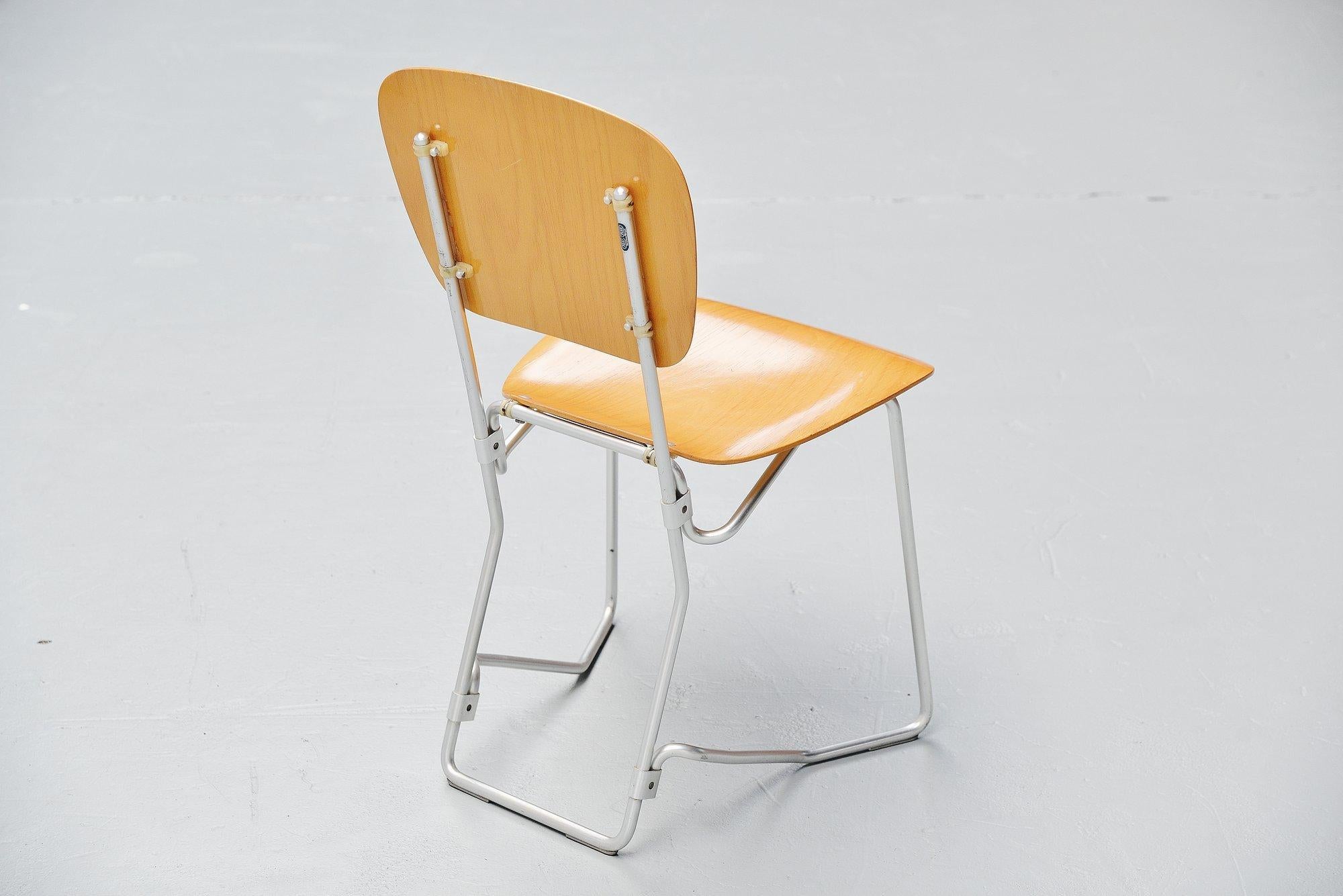 Aluminum Armin Wirth Alu Flex Folding Chairs Switzerland, 1951
