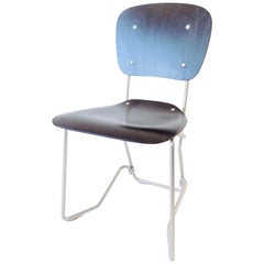 Armin Wirth Aluflex Folding Chairs for Zieringer, Stackable, Swiss, Midcentury