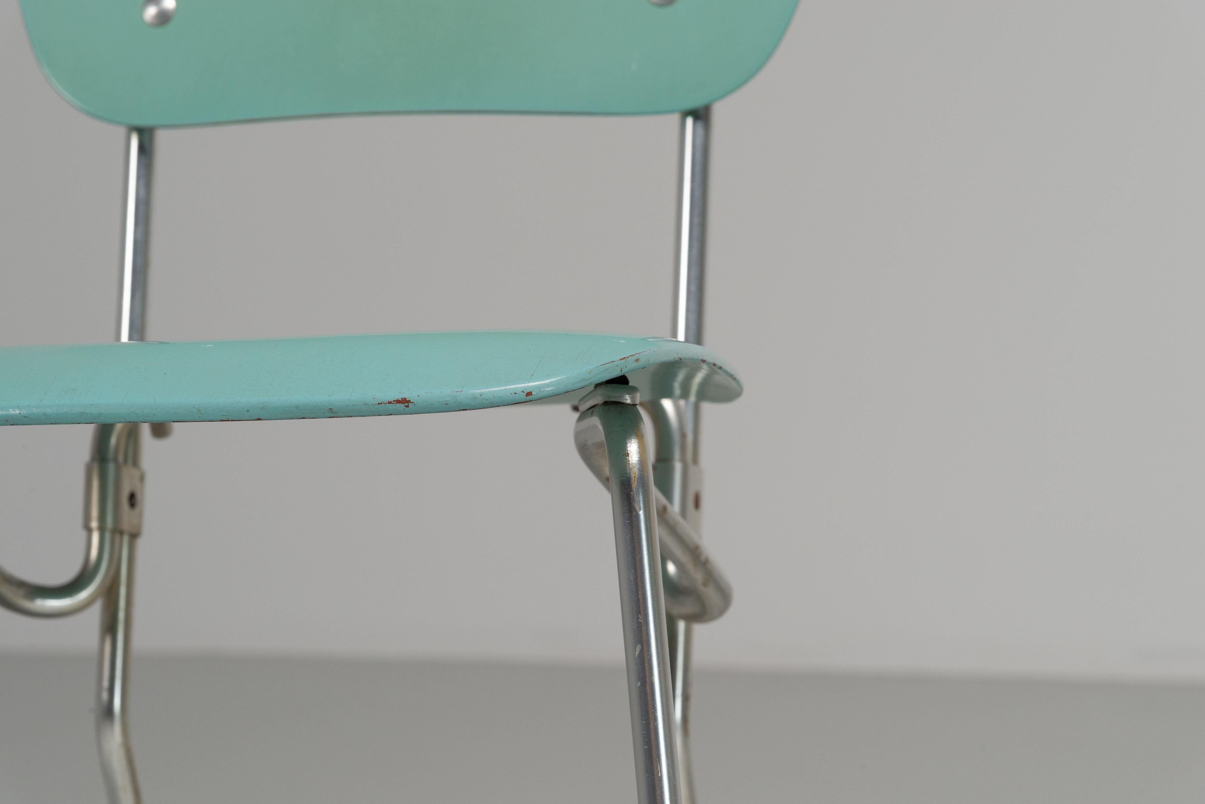 Armin Wirth Sillas plegables Aluflex Suiza 1951 4x en venta 5
