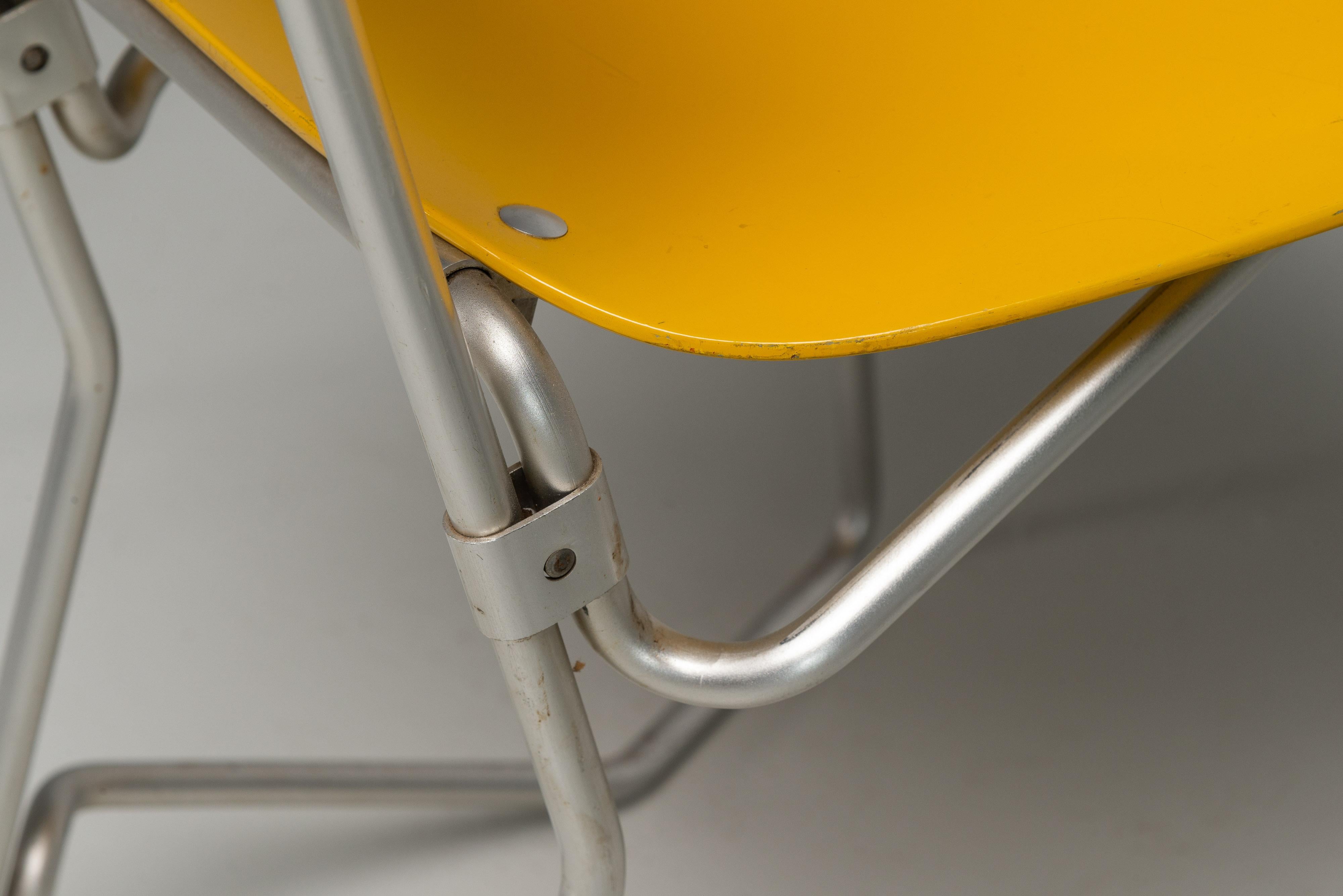 Armin Wirth Sillas plegables Aluflex Suiza 1951 4x en venta 7