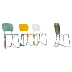 Armin Wirth Sillas plegables Aluflex Suiza 1951 4x