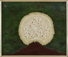 "Il cervello di una foresta" Un bellissimo dipinto astratto ad olio di Arminée Chahbazian