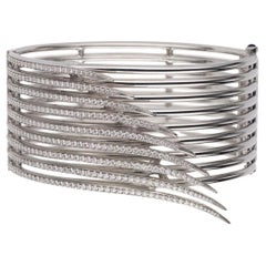 Armis Bar Cuff - 18ct White Gold 
Diamond Pave