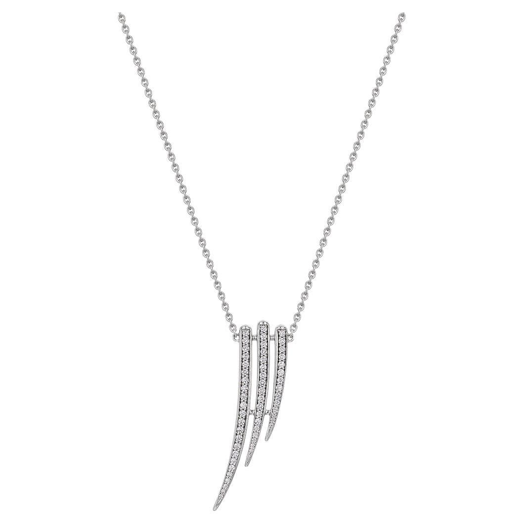 Armis Cascade-Halskette - 18 Karat Weißgold & Diamant-Pavé