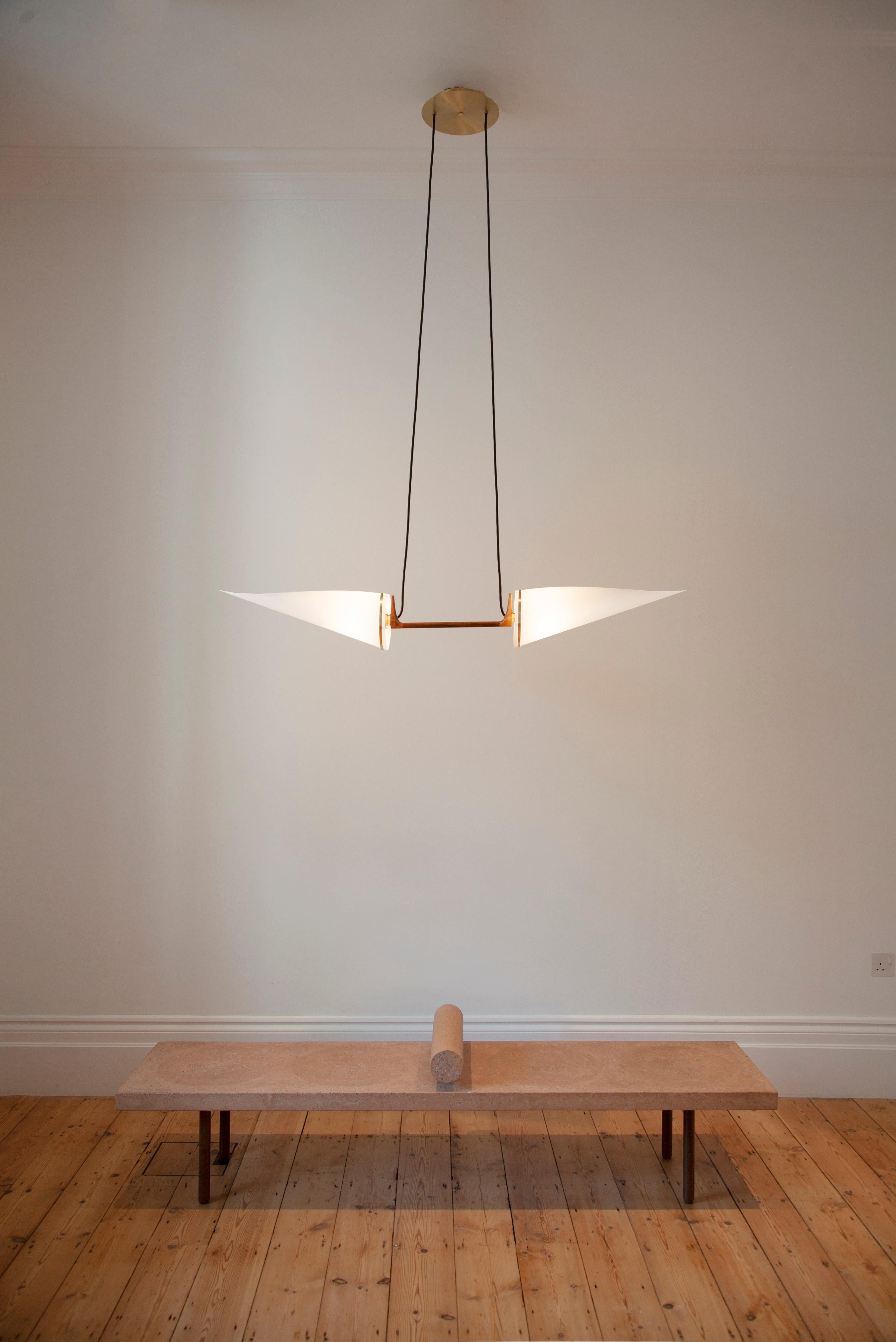 Mid-Century Modern Armitage Double Suspension Lamp For Sale