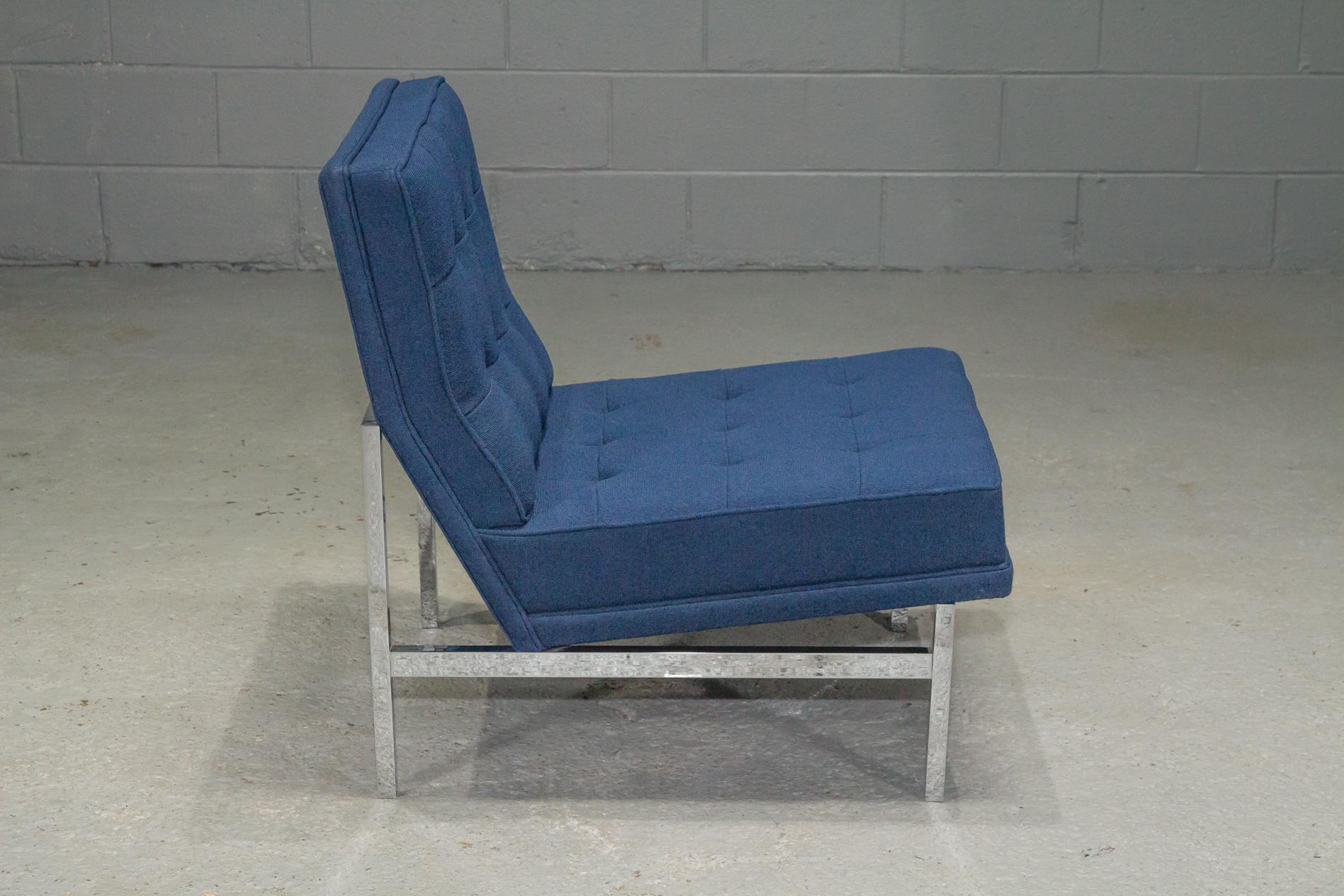 Mid-Century Modern Armless Lounge Chair by Florence Knoll